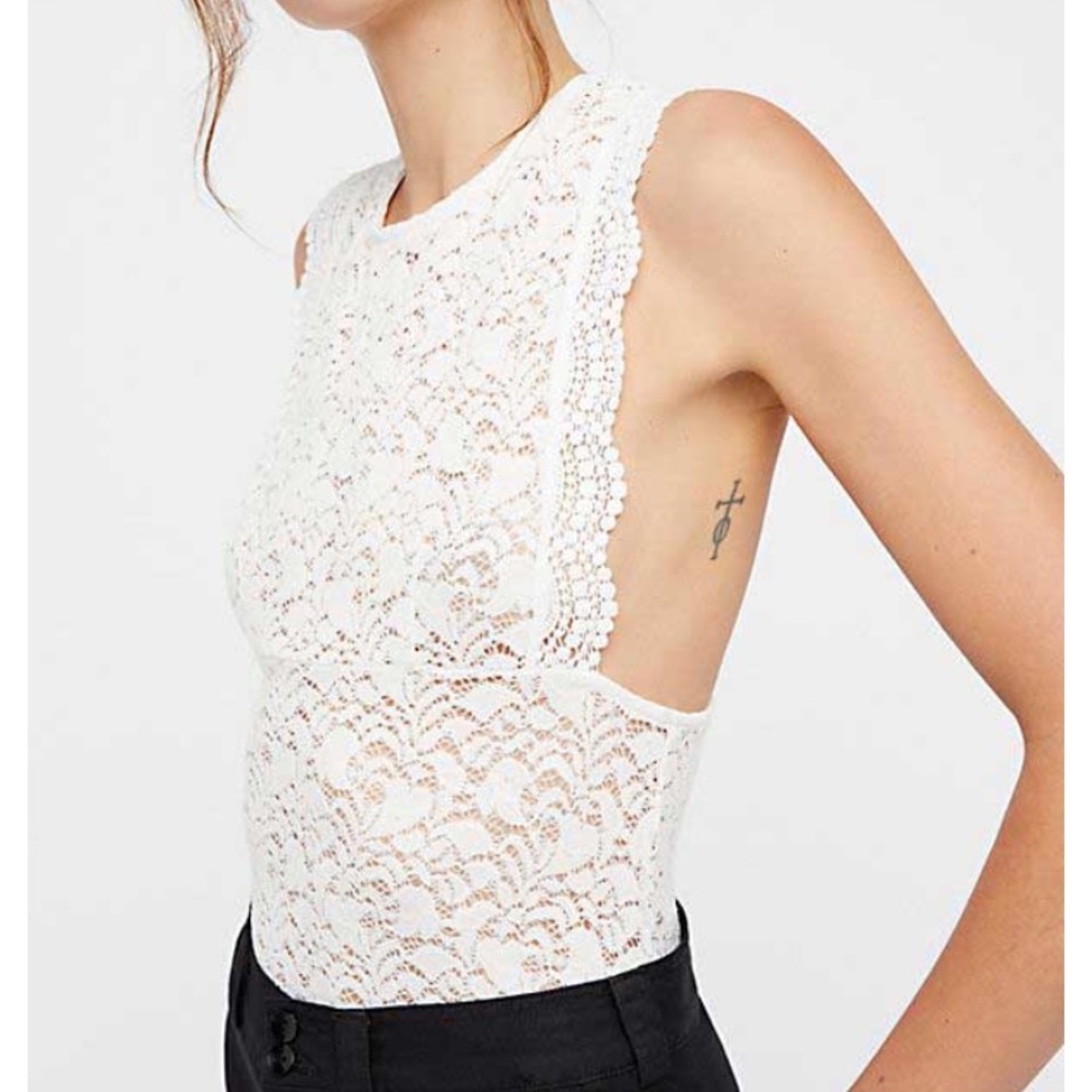NWT Free People Sure Thang Lace Tank